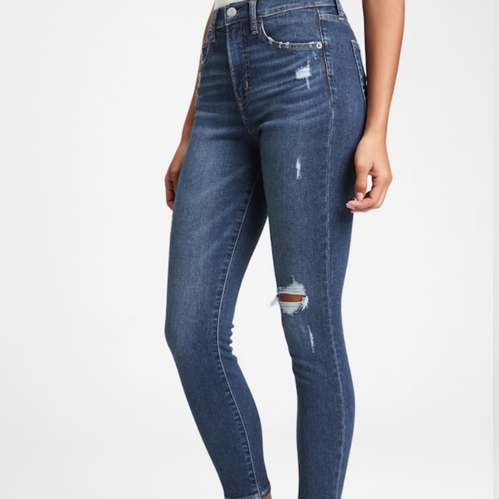 Gap high rise true skinny jeans